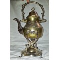 Rare Find Brass Tilting Teapot on Stand with Burner
