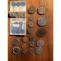 Old South African coins and notes