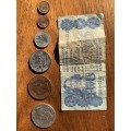 Old South African coins and notes
