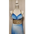Ombre Blue Party Prom Matric Evening Dress