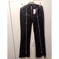 Black pleather pants with zips 32. New imported from UK
