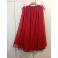 Red chiffon circle skirt 34-36