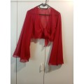Red chiffon cropped top 34-36