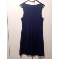 Blue knit dress with button detail 32