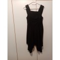 Black assymmetrical dress XL