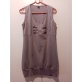 Grey knit dress with button detail 34-36