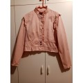 Pink jacket with trim XXXL small make. 34-36