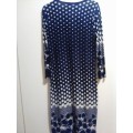 Blue dotted dress S