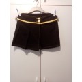 Black mini skirt with yellow trim XL