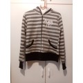 Black and grey striped hoodie 34-36