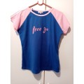 Blue and pink t-shirt XL