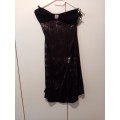 Black evening dress with strappy back L/XL