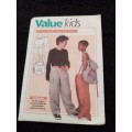 Value kids pants and backpack pattern new and uncut