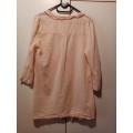 Light peach 100% cotton long shirt G. Couture 36 as new