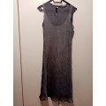 Grey crinkle chiffon dress with underdress from Subzero 6 as new