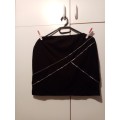 Black mini skirt with zip detail 36