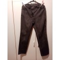 Brax grey stretch denim jeans with embellishments imported size 33/34