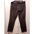 Brax grey stretch denim jeans with embellishments imported size 33/34