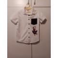 White Spiderman printed shirt 5-6