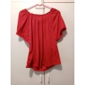 Red butterfly/bat wing sleeve top 32