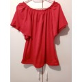 Red butterfly/bat wing sleeve top 32