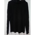 Black thin hoodie top size L