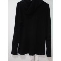 Black thin hoodie top size L