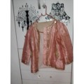 Stunning light pink lined and netted Indian outfit