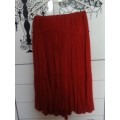 Red ruffle skirt size 8