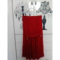 Red ruffle skirt size 8