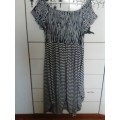 Blue and white striped dress size 42