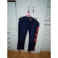 Ed hardy denim jeans with skull embroidery size 34(big make)