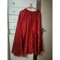 Stunning red satin belly dancing skirt