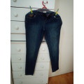 Blue denim straight cut jeans size 14
