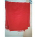 Stunning bright red thick scarf