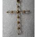 9K GOLD & SWAROVSKI CRYSTAL CROSS