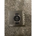 Garmin fenix 7 Premium  Multisport GPS Smartwatch - Silver with Graphite Band New Sealed