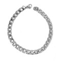 Mens Stainless Steel 22cm curb Bracelet 7mm width