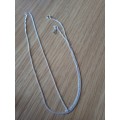 55cm Sterling Silver curb chain 1mm gauge