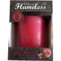 Flameless Candles - Wax Candles with LED light - Red Apple & Cinnamon Scented