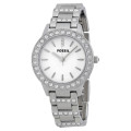 Fossil Glitz White Dial Stainless Steel Ladies Watch