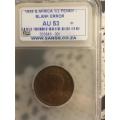 1949 1/2 penny error coin