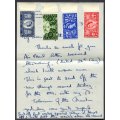 Great Britain - Cover With Letter and Unmounted Mint Set (Attached To Letter In The Margin)
