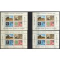 Rhodesia - 8 Miniature sheets - The 4 Perforation/Imperforation In White and Toned Paper- 1966 - MNH