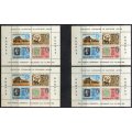 Rhodesia - 8 Miniature sheets - The 4 Perforation/Imperforation In White and Toned Paper- 1966 - MNH