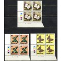 Rhodesia - 13 Control Blocks of 4 - 1B  - White Gum - 1976 - MNH