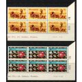 Rhodesia - Set of 4 Sheet Number/Value Blocks of 6 - 1970 - MNH