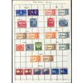 1945/6 Victory - Complete Omnibus of 164 Stamps Mounted (Hinged) on 8 Album Pages - All Mounted Mint