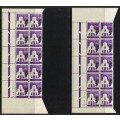 RSA - 4 Control Blocks of 10 - 1961 - MNH