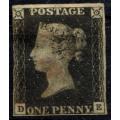 Great Britain - Penny Black - 1840 - Used